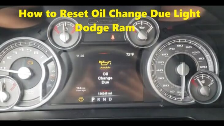 How To Reset The Dodge RAM 1500 2500 And 3500 Oil Life Service