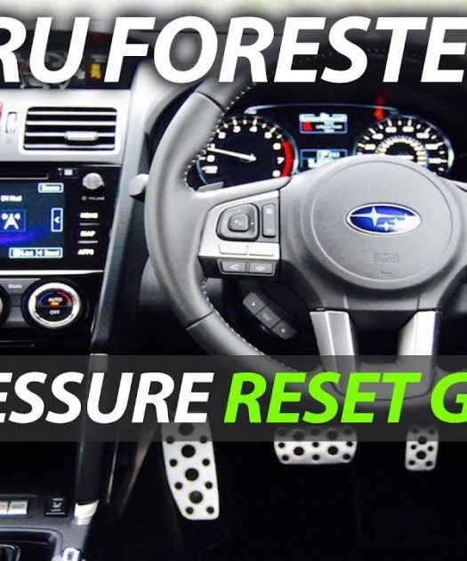 Subaru Forester: How to Reset the Tire Pressure System