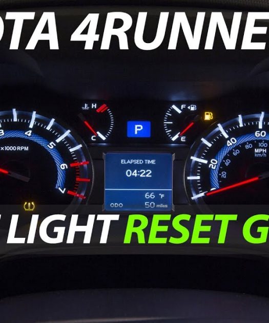 Toyota 4Runner: How to Reset Maintenance Light
